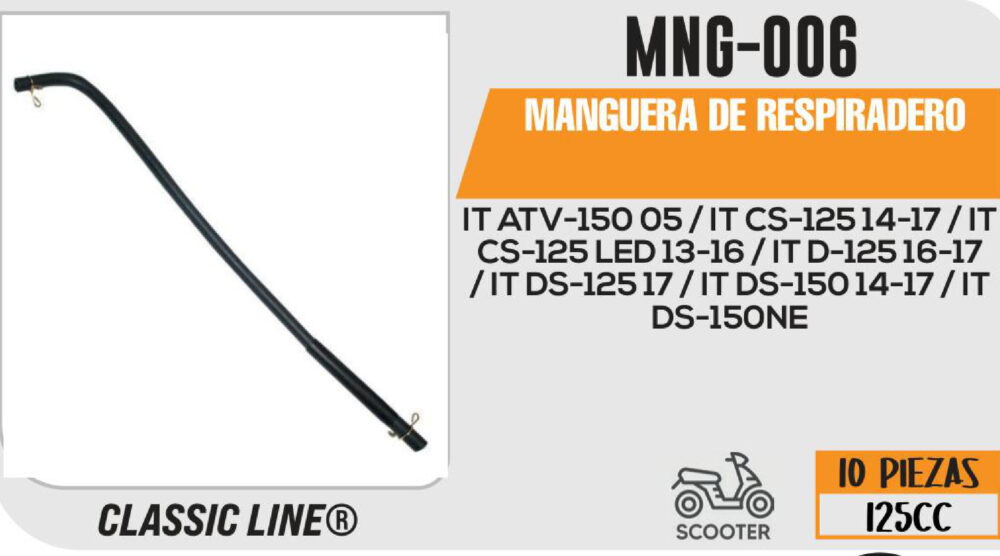 MANGUERA DE RESPIRADERO