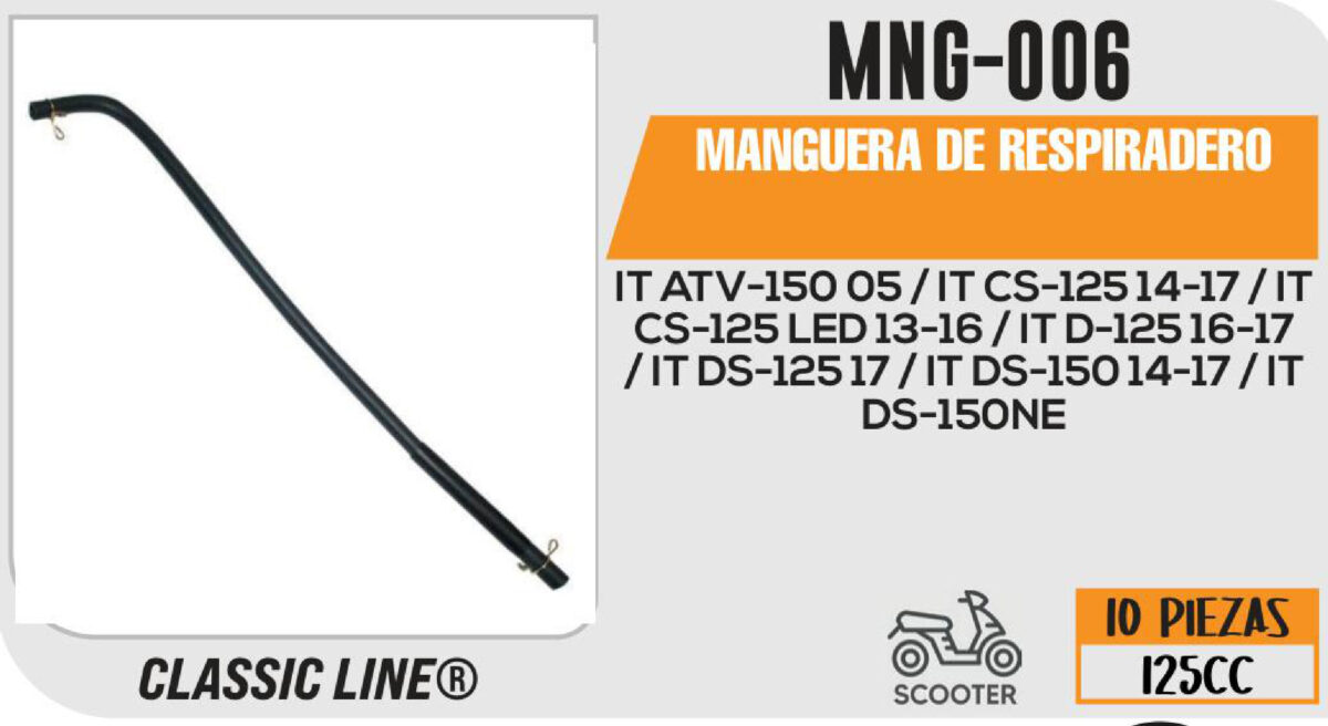 MANGUERA DE RESPIRADERO