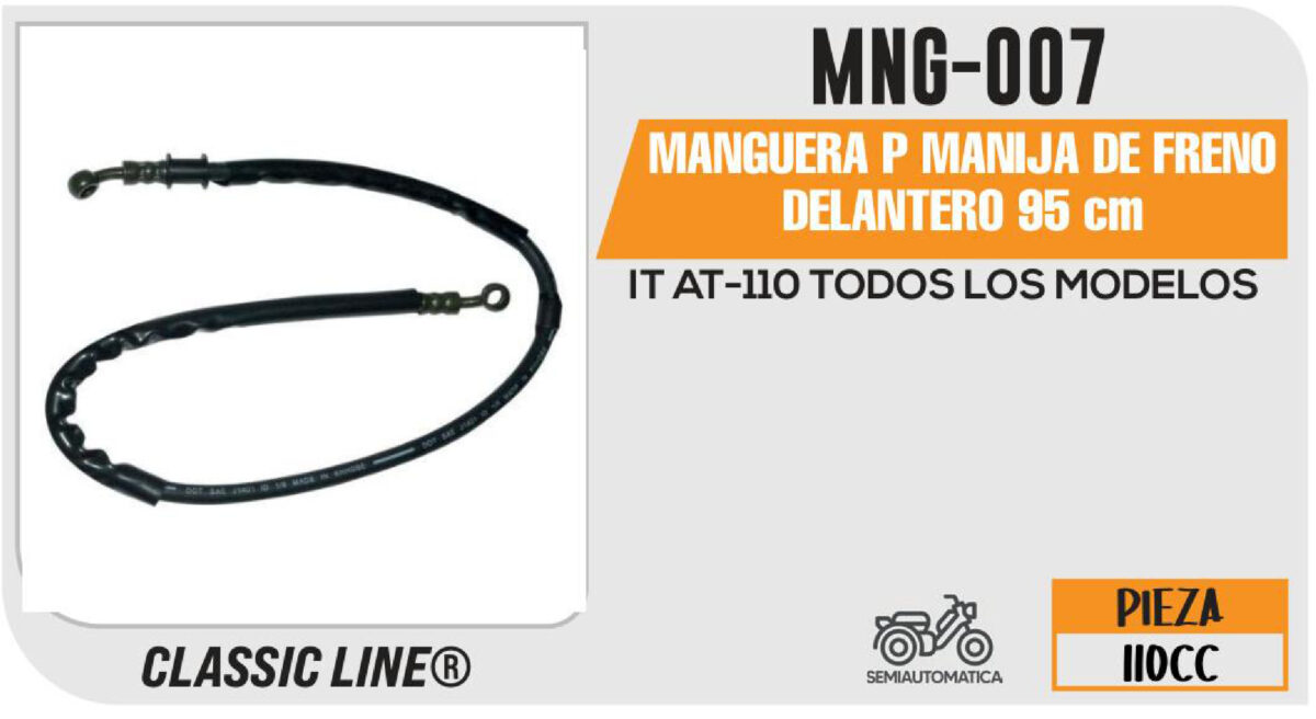 MANGUERA P MANIJA DE FRENO DELANTERO 95cm