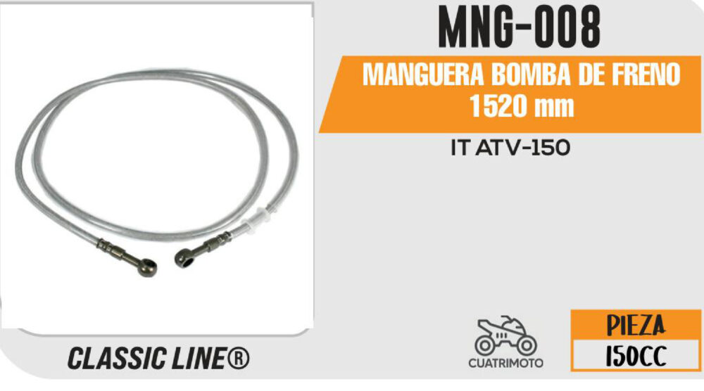 MANGUERA BOMBA DE FRENO 1520 mm
