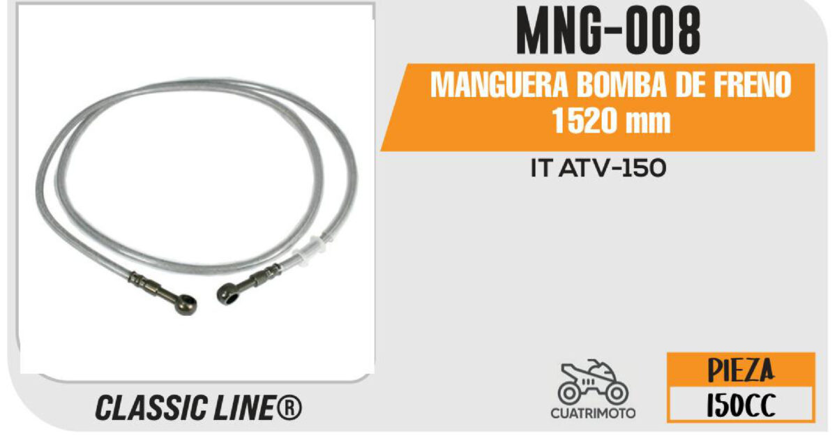 MANGUERA BOMBA DE FRENO 1520 mm