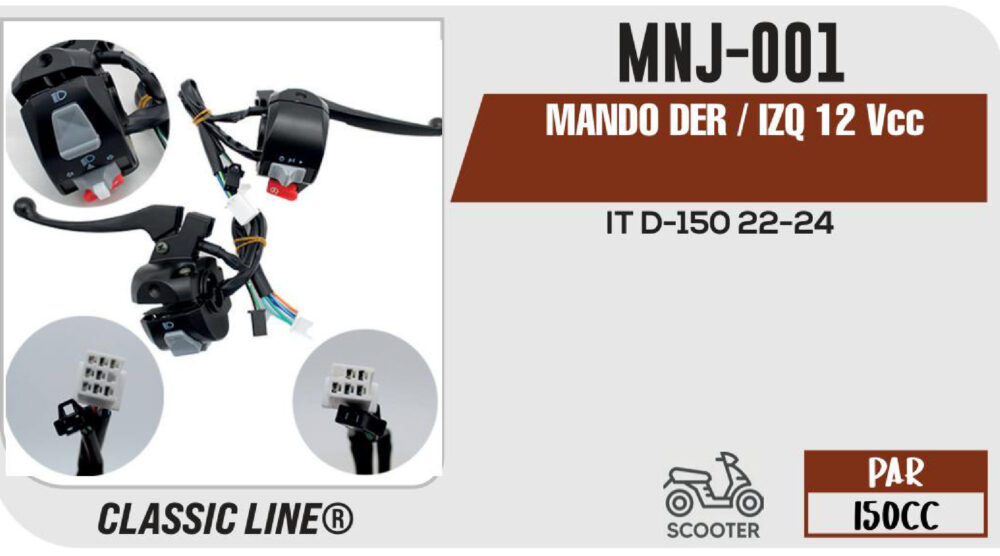 MANDO DER / IZQ 12Vcc
