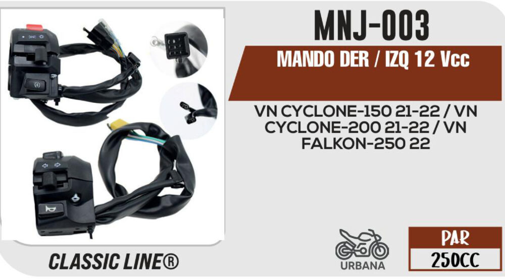 MANDO DER / IZQ 12Vcc
