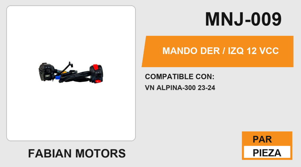 MANDO DER / IZQ 12Vcc