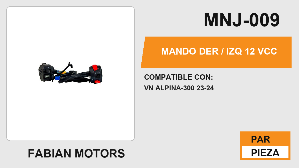 MANDO DER / IZQ 12Vcc