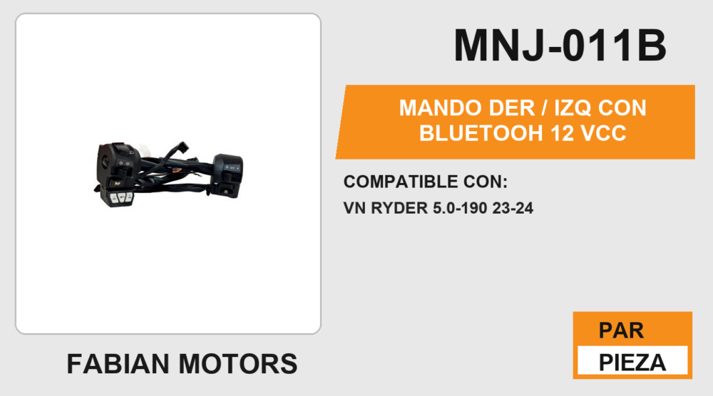 MANDO DER / IZQ CON BLUETOOH 12Vcc