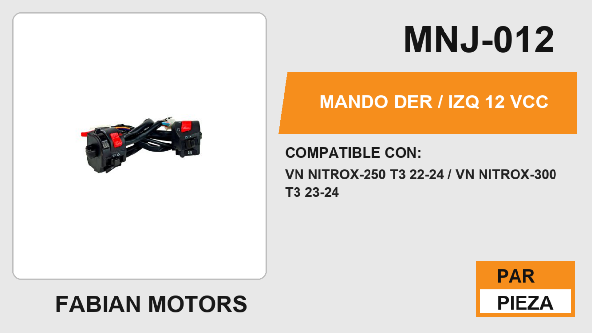 MANDO DER / IZQ 12Vcc