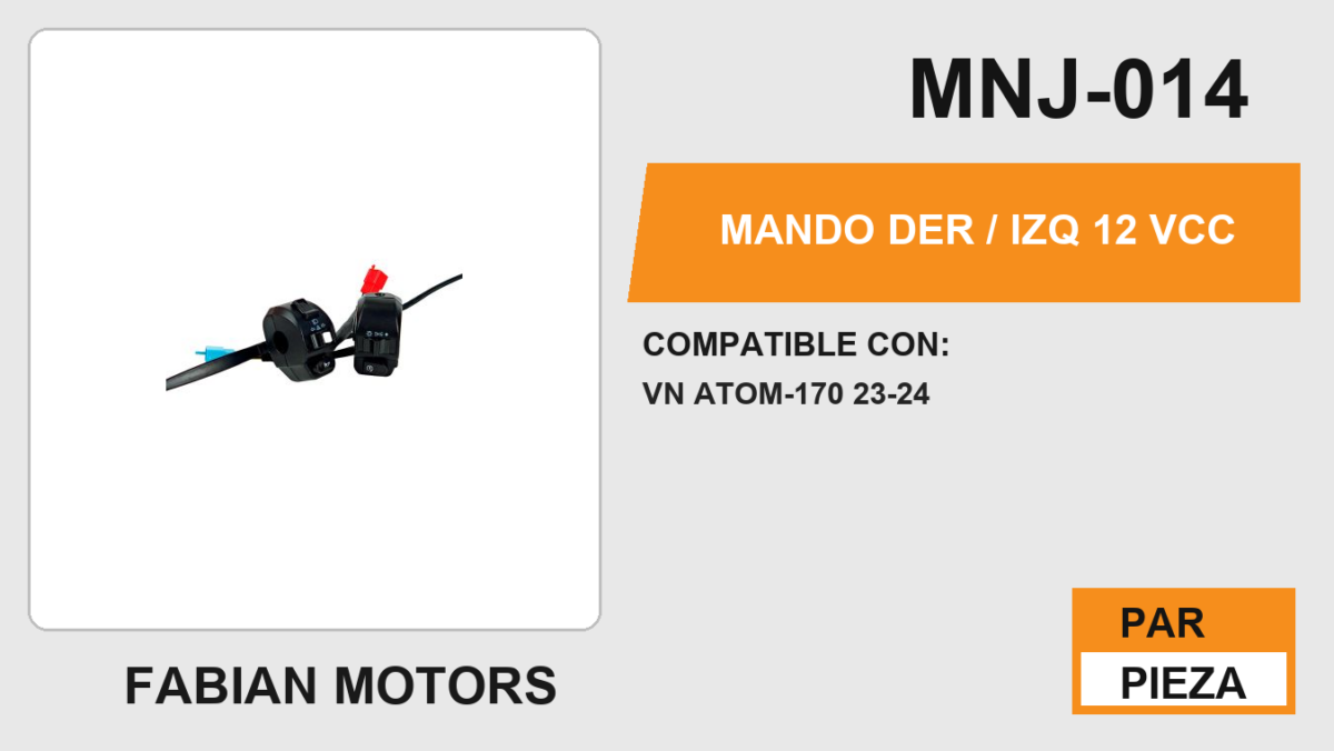 MANDO DER / IZQ 12Vcc