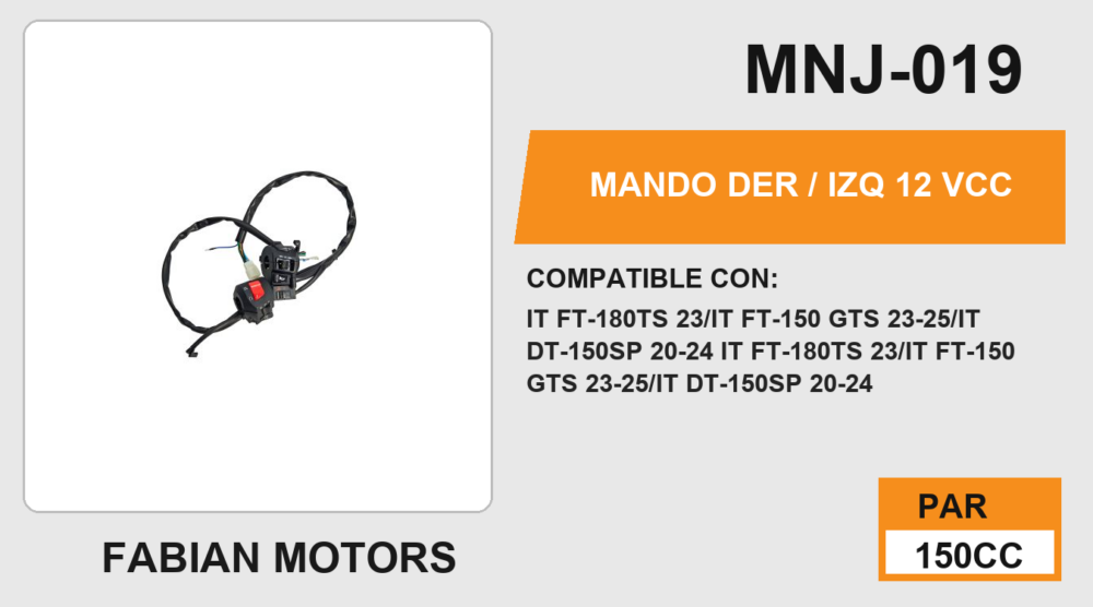 MANDO DER / IZQ 12Vcc