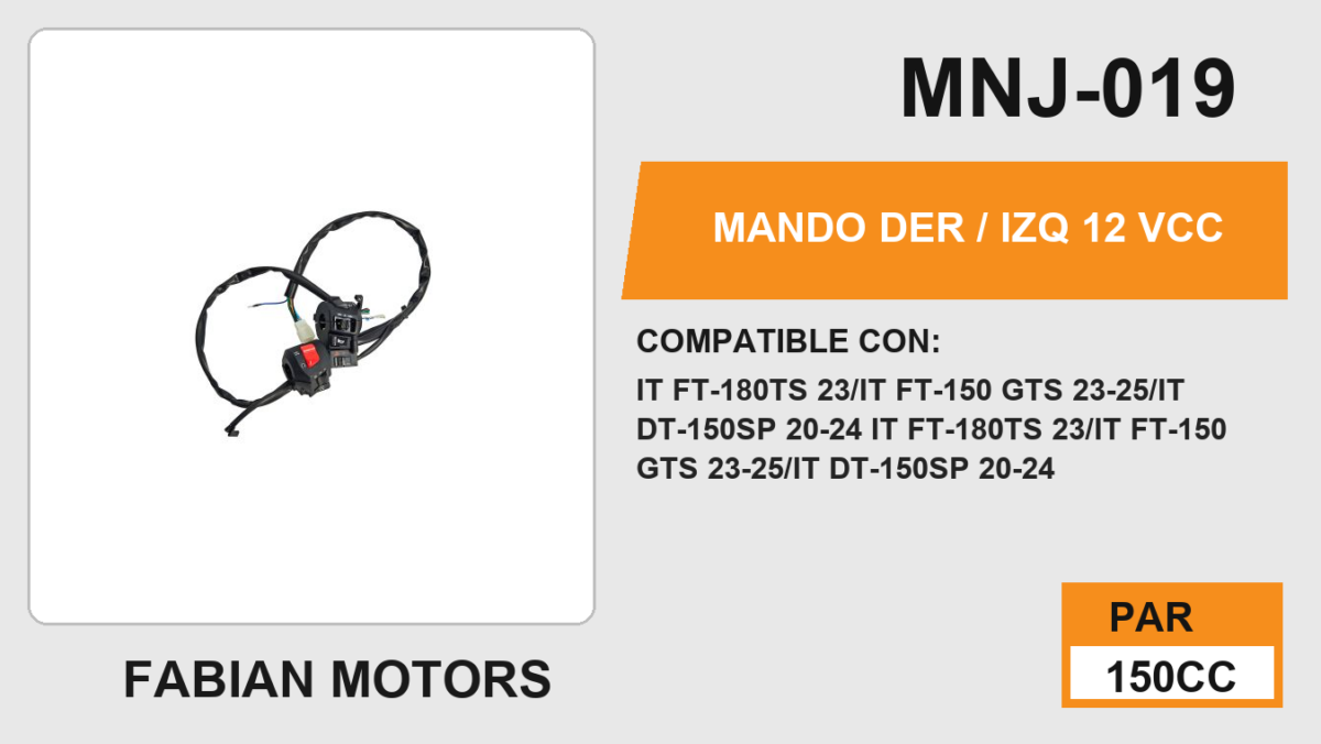 MANDO DER / IZQ 12Vcc
