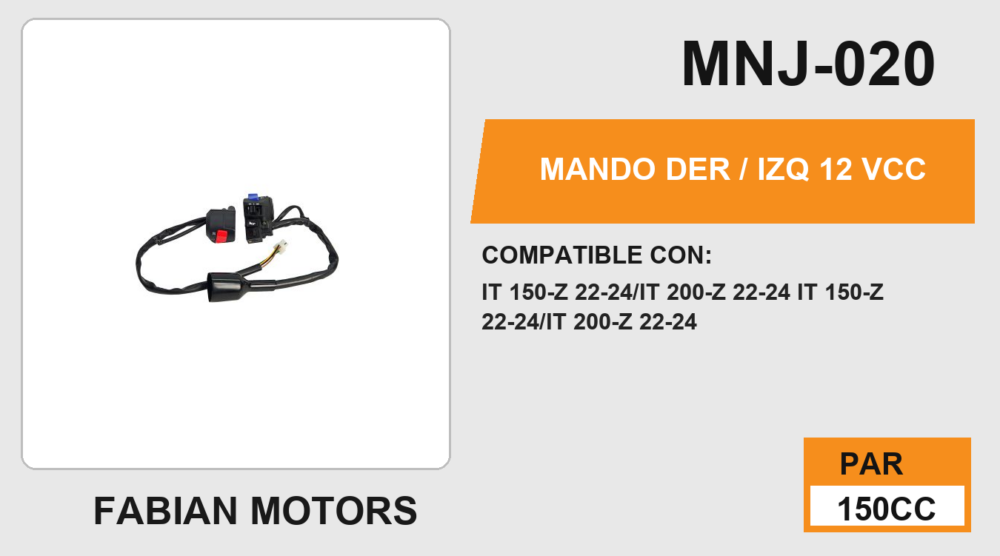 MANDO DER / IZQ 12Vcc
