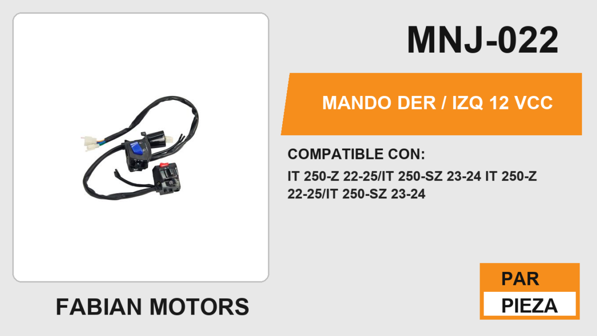 MANDO DER / IZQ 12Vcc