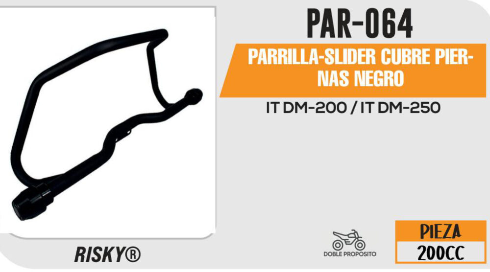 PARRILLA-SLIDER CUBRE PIERNAS NEGRO
