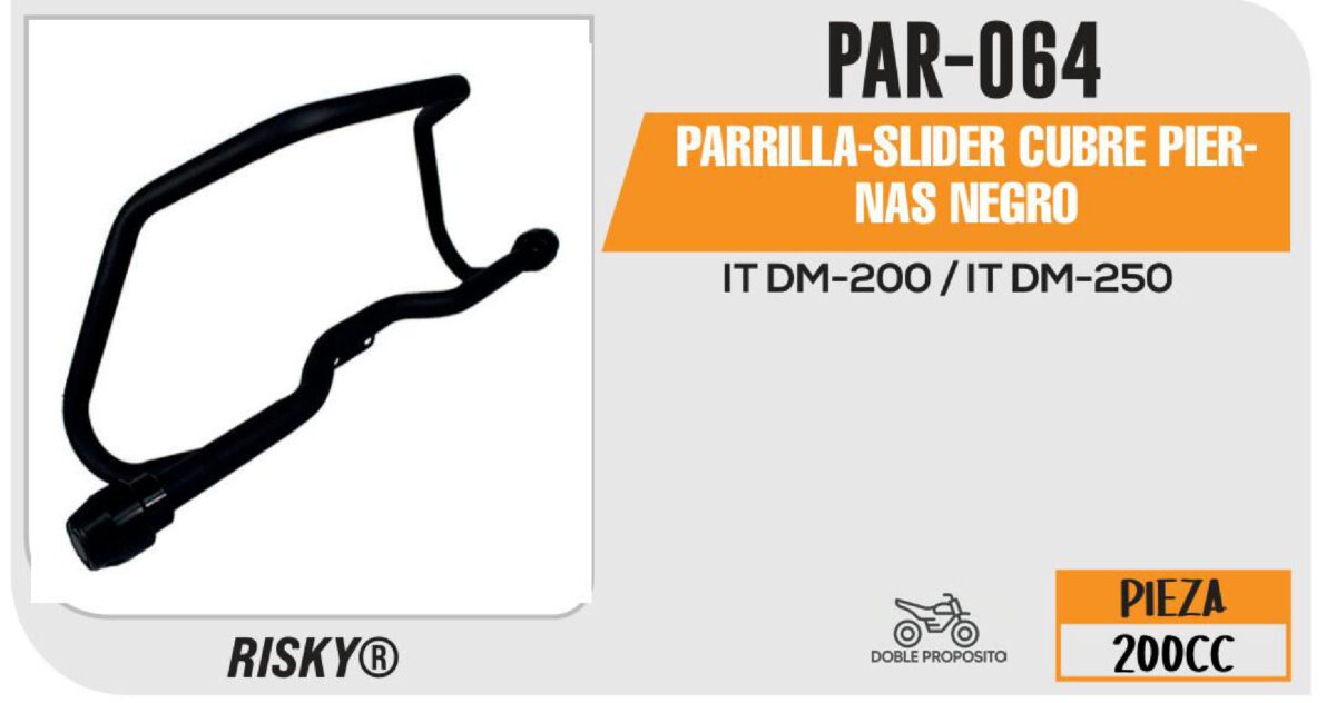 PARRILLA-SLIDER CUBRE PIERNAS NEGRO