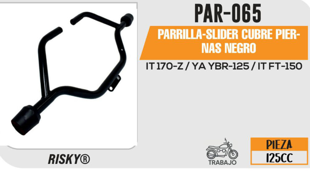 PARRILLA-SLIDER CUBRE PIERNAS NEGRO