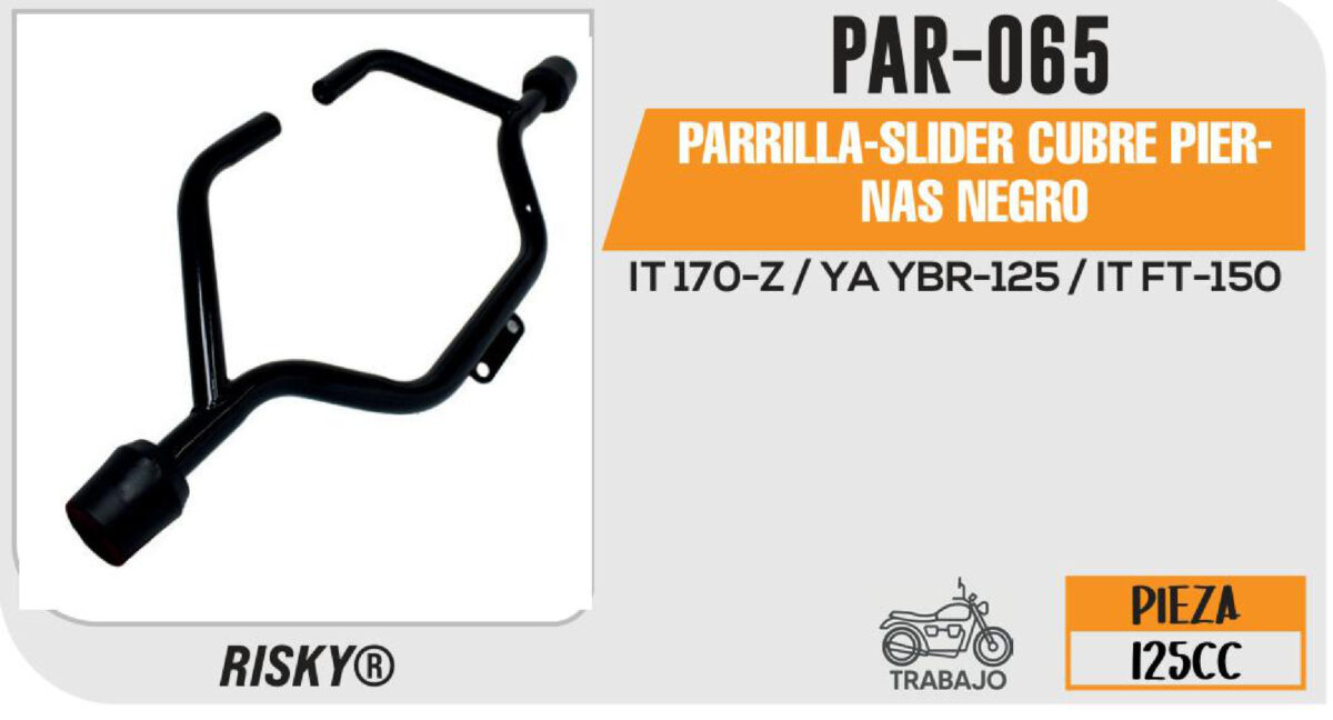 PARRILLA-SLIDER CUBRE PIERNAS NEGRO