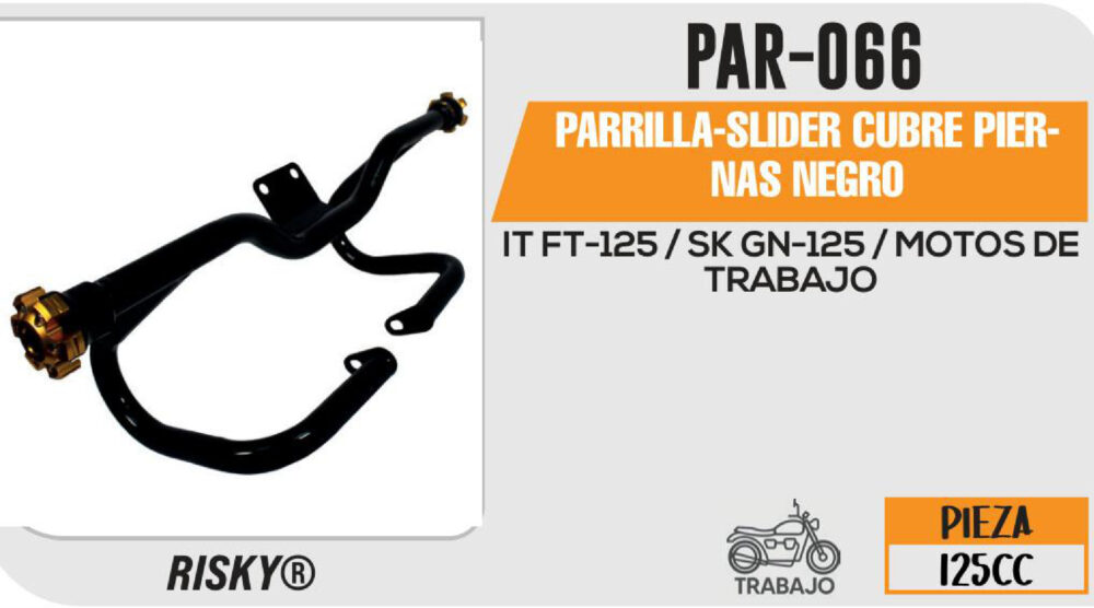 PARRILLA-SLIDER CUBRE PIERNAS NEGRO