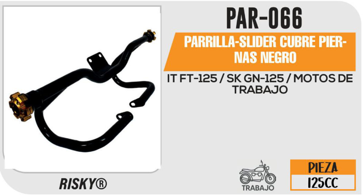 PARRILLA-SLIDER CUBRE PIERNAS NEGRO