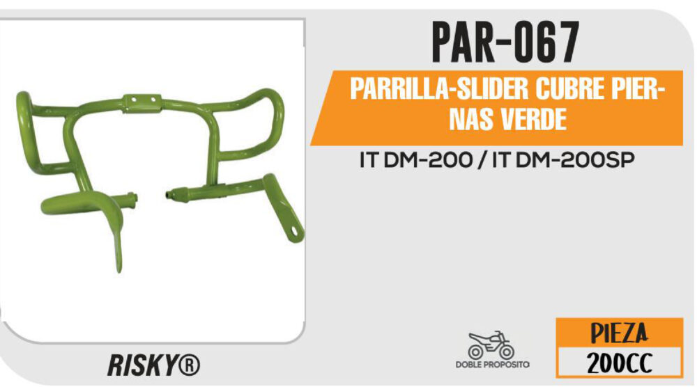 PARRILLA-SLIDER CUBRE PIERNAS VERDE