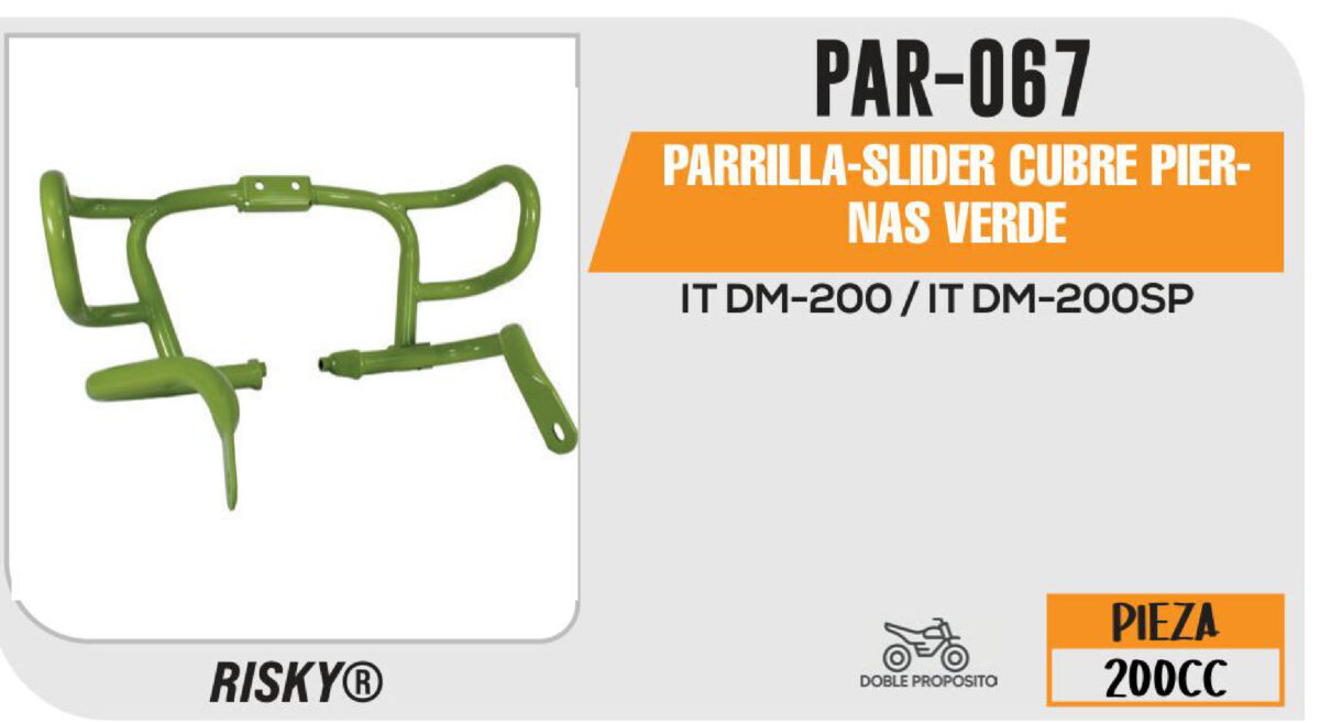 PARRILLA-SLIDER CUBRE PIERNAS VERDE