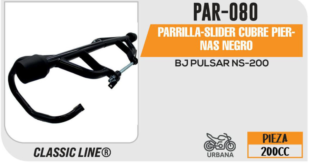 PARRILLA-SLIDER CUBRE PIERNAS NEGRO