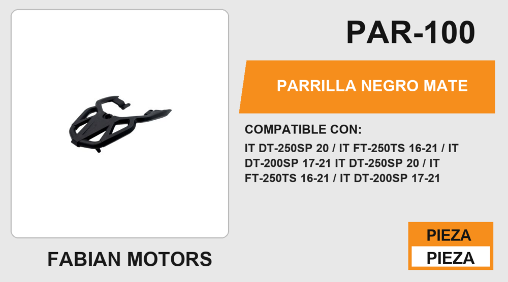 PARRILLA NEGRO MATE
