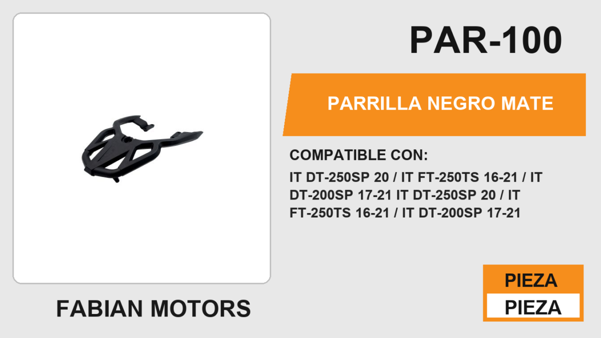 PARRILLA NEGRO MATE