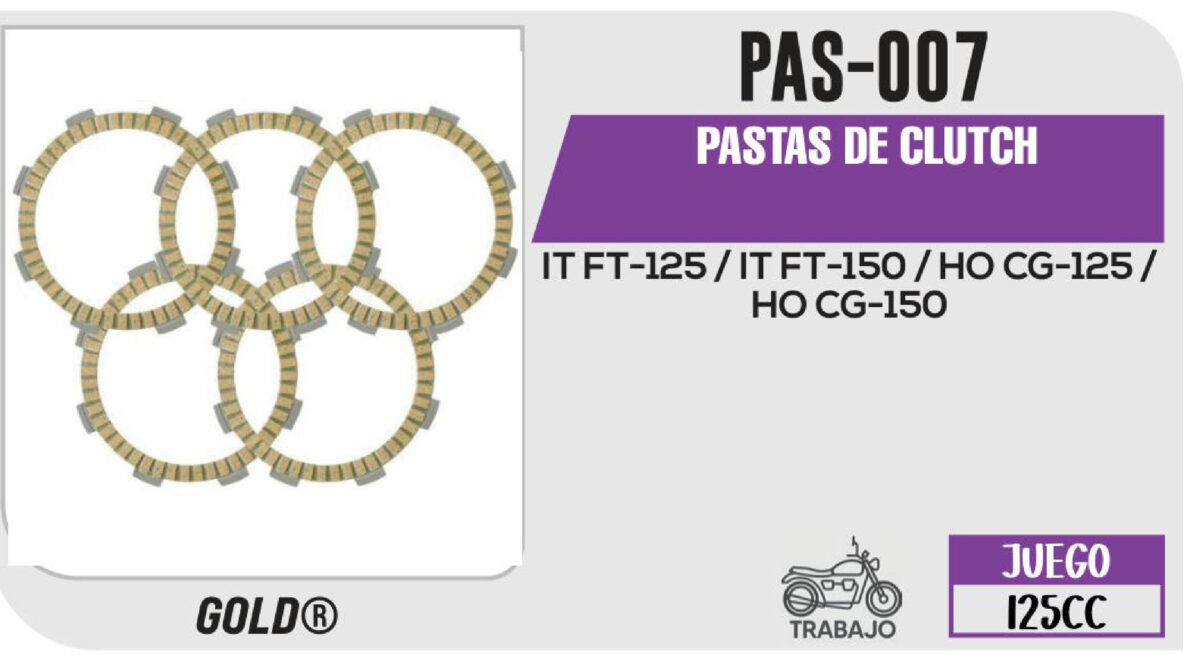 PASTAS DE CLUTCH PAPER BASE