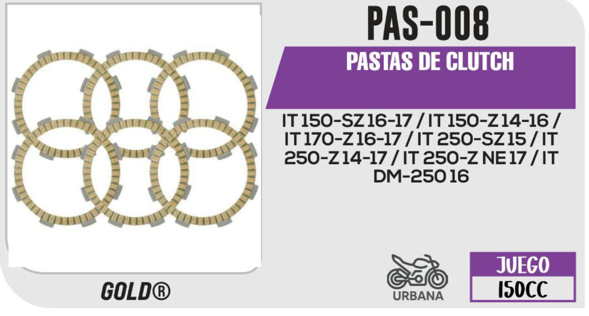 PASTAS DE CLUTCH PAPER BASE