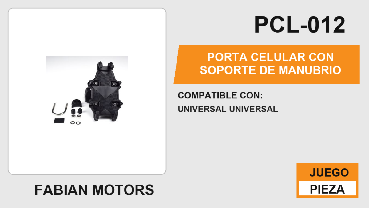 PORTA CELULAR CON SOPORTE DE MANUBRIO