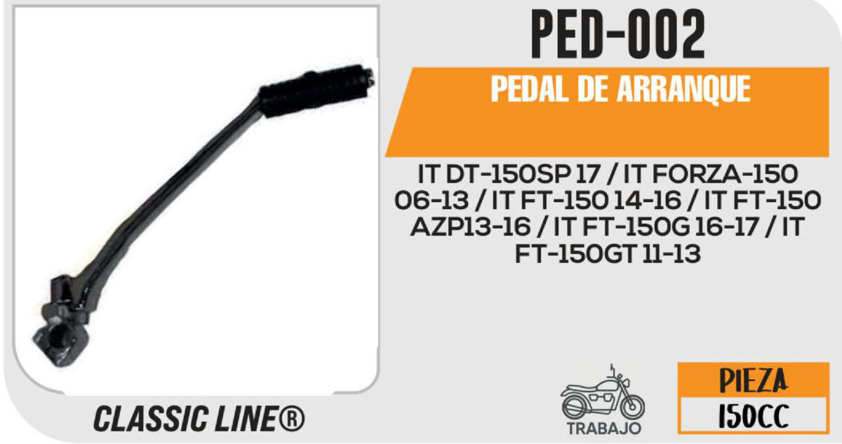 PEDAL DE ARRANQUE CROMADO