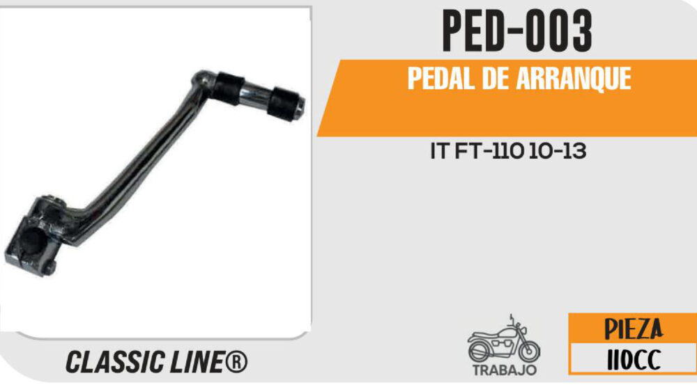 PEDAL DE ARRANQUE CROMADO