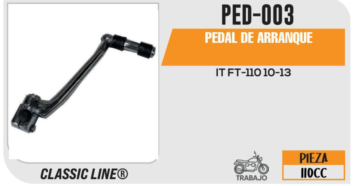 PEDAL DE ARRANQUE CROMADO