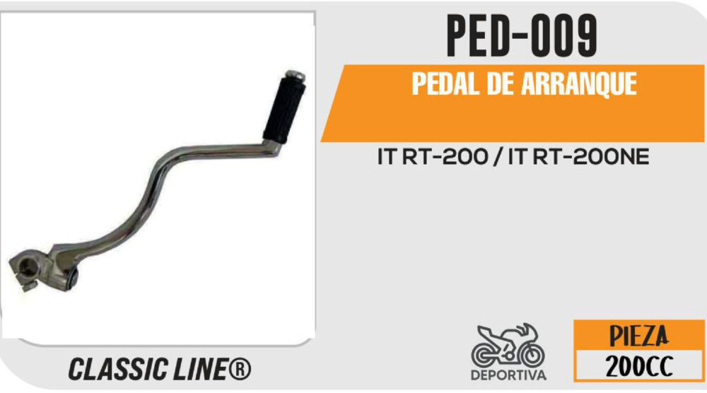 PEDAL DE ARRANQUE CROMADO