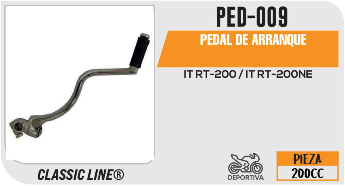 PEDAL DE ARRANQUE CROMADO