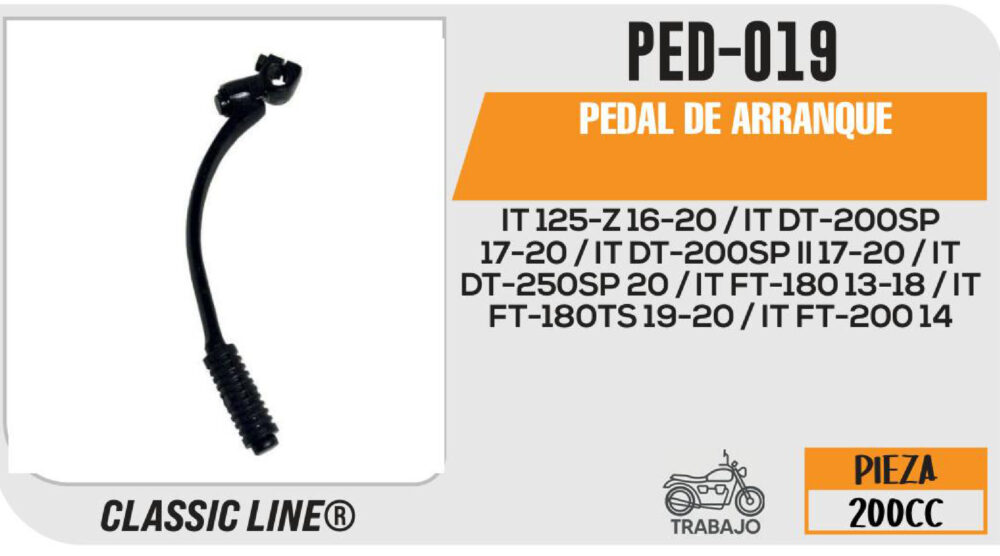 PEDAL DE ARRANQUE NEGRO