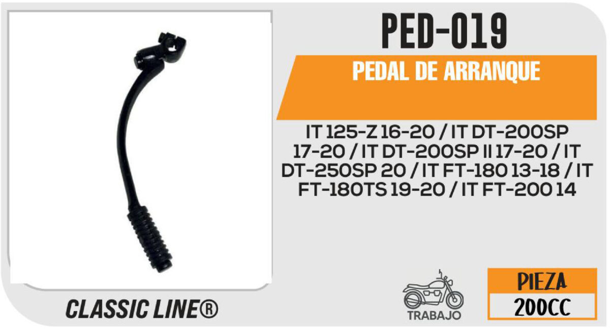 PEDAL DE ARRANQUE NEGRO