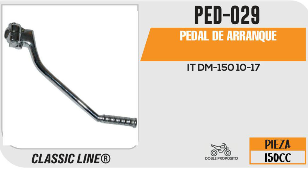 PEDAL DE ARRANQUE CROMADO