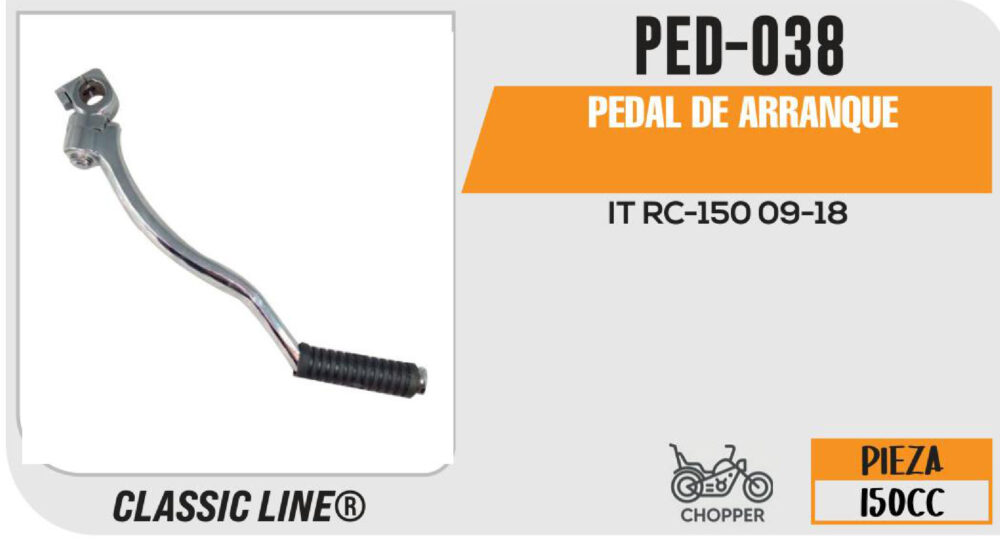 PEDAL DE ARRANQUE CROMADO