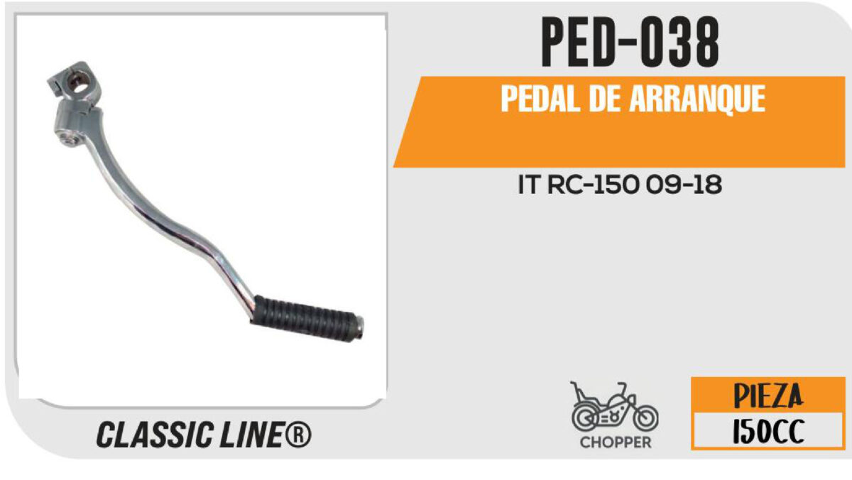 PEDAL DE ARRANQUE CROMADO