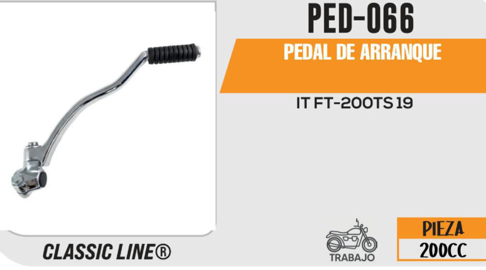 PEDAL DE ARRANQUE CROMADO
