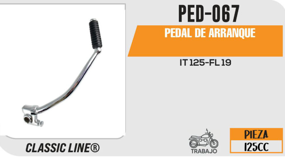 PEDAL DE ARRANQUE CROMADO