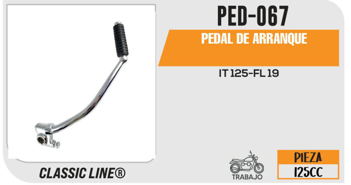 PEDAL DE ARRANQUE CROMADO