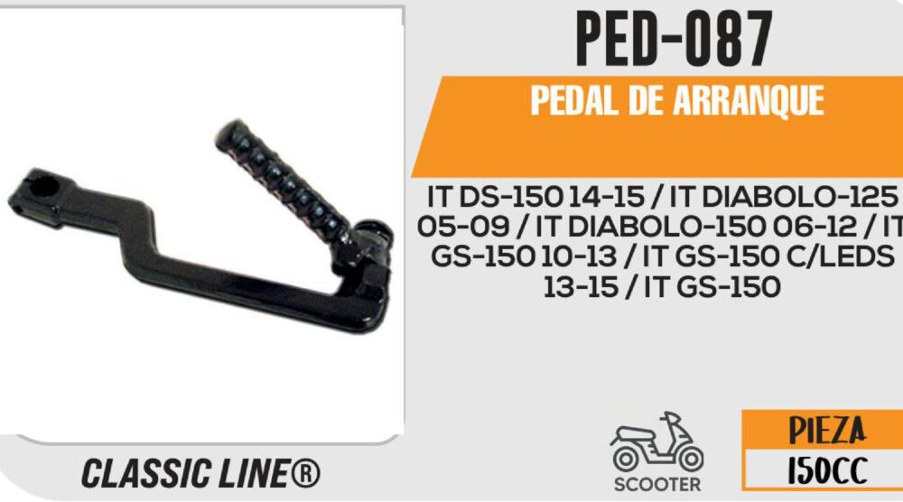 PEDAL DE ARRANQUE NEGRO