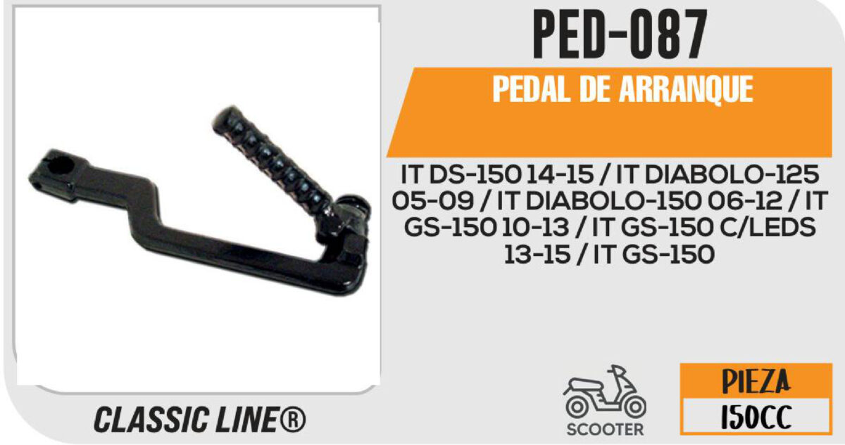 PEDAL DE ARRANQUE NEGRO