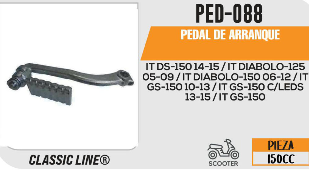PEDAL DE ARRANQUE GRIS