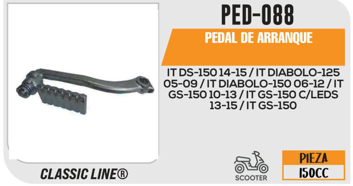 PEDAL DE ARRANQUE GRIS