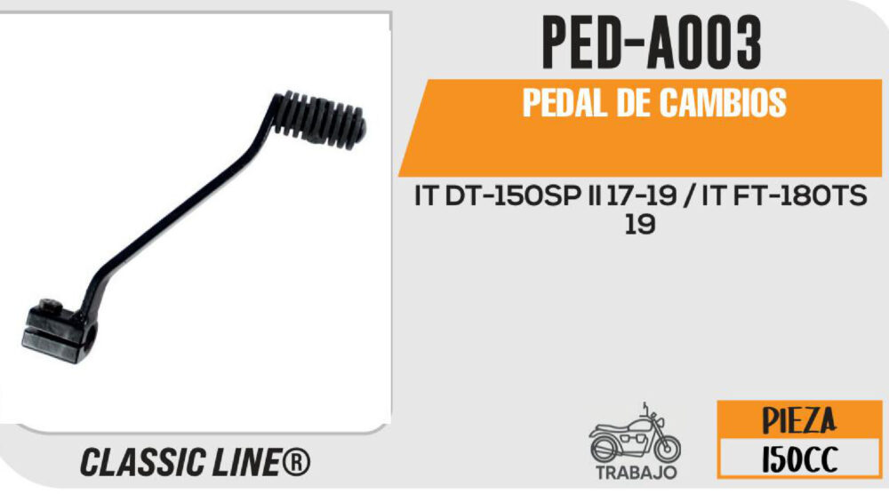 PEDAL DE CAMBIOS NEGRO