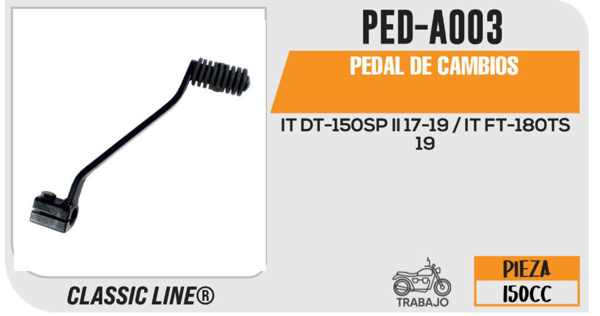 PEDAL DE CAMBIOS NEGRO