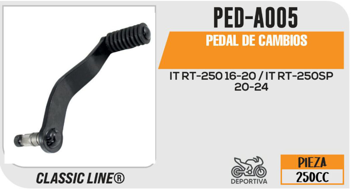 PEDAL DE CAMBIOS NEGRO